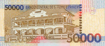 P68a/b St Thomas & Prince 50.000 Dobras Year 1996