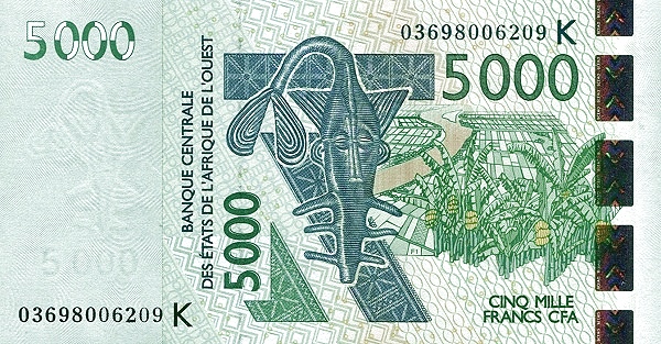 P717Ka Senegal W.A.S. K 5000 Francs Year 2003