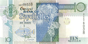 P36 Seychelles 10 Rupees Year nd