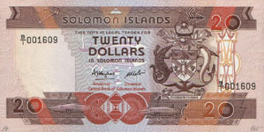 P16 Solomon Islands 20 Dollar Year nd