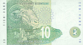 P123b South Africa 10 Rand Year nd