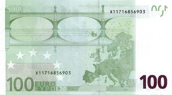 P18X European Union 100 Euro (2002-Draghi)