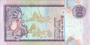 P116 Sri Lanka 20 Rupees Year 2001