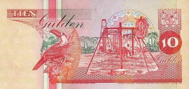 P137b Surinam - 10 Gulden (1995)