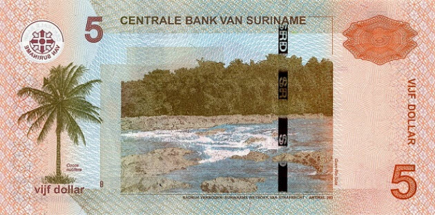 PN162c Surinam - 5 Dollar (2020)