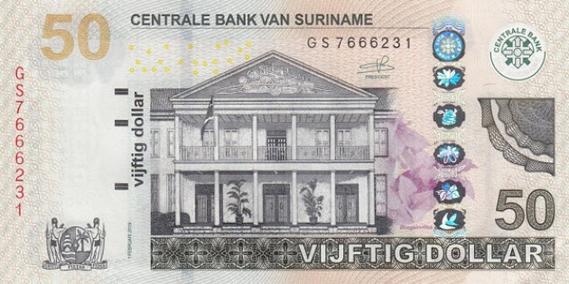 PN165d Surinam - 50 Dollar (2019)
