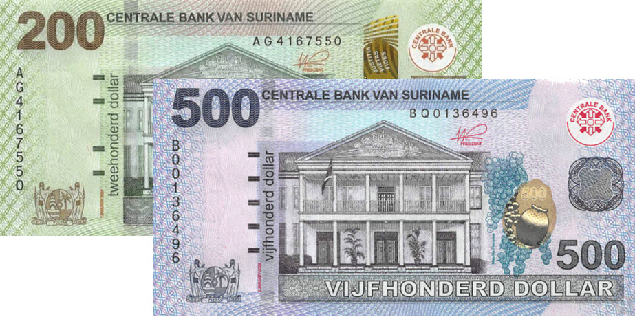 PN197 & PN198 Surinam - 200 + 500 Dollars (2024)