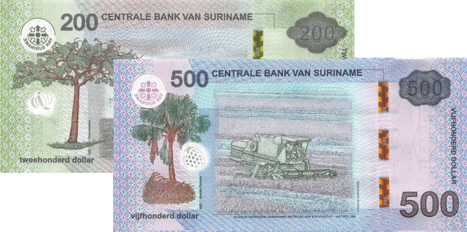 PN197 & PN198 Surinam - 200 + 500 Dollars (2024)