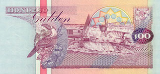P139b Surinam 100 Gulden Year 1998