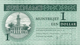 P155 Surinam    1 Dollar Year 2004