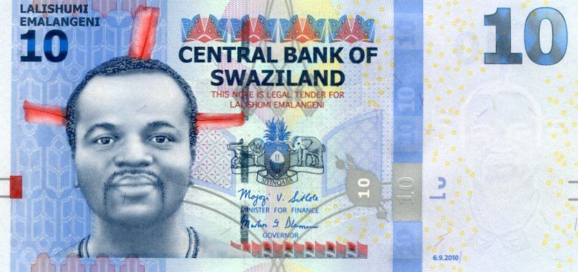 P36 Swaziland 10 Emalangeni Year 2010 (Replacement)