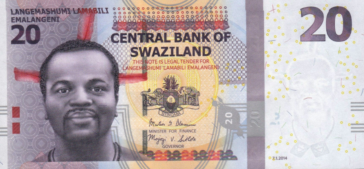 P37b Swaziland 20 Emalangeni Year 2014