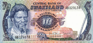 P10c Swaziland 10 Emalangeli Year nd