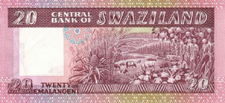 P11b Swaziland 20 Emalangeli Year nd