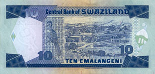 P24b Swaziland 10 Emalangeli Year 1997