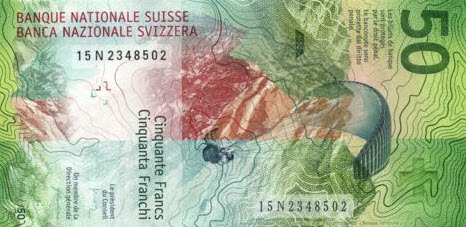 P77 Switzerland 50 Francs Year 2015