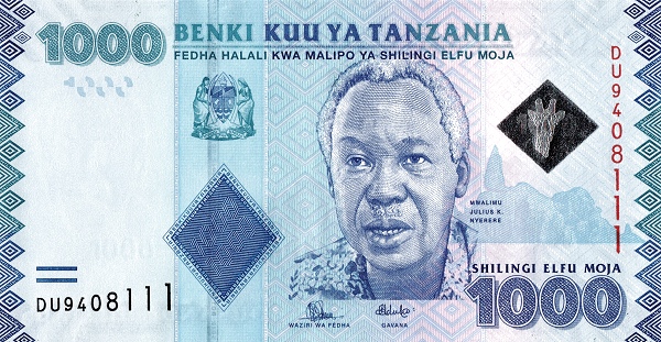 (147) Tanzania P41b -1000 Shilingi Year 2015