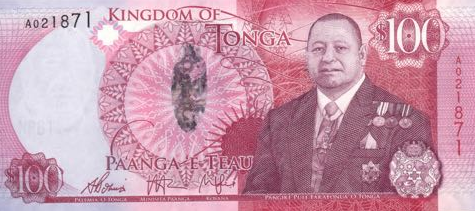 P49 Tonga 100 Pa'anga Year 2015