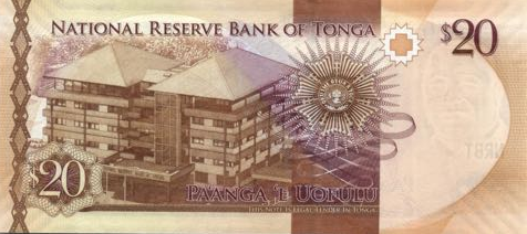 P47 Tonga 20 Pa'anga Year 2015