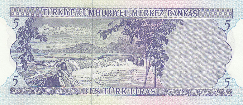 P185 Turkey 5 Lirasi Year 1976