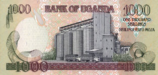 P39b Uganda 1000 Shillings Year 2003