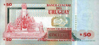 P 75 Uruguay 50 Nuevo Pesos Year 2000