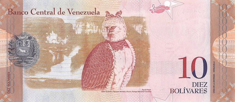 P 90e Venezuela 10 Bolivares Year 2014