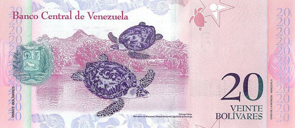 P 91e Venezuela 20 Bolivares Year 2013