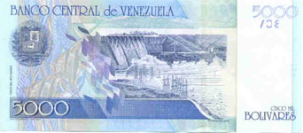 P 84c Venezuela 5000 Bolivares Year 2004