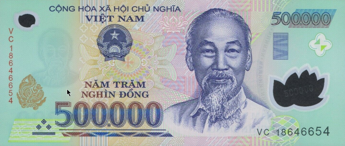 P124m Vietnam 500.000 Dong Year 2017