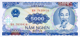 P108 Vietnam 5000 Dong Year 1991