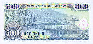 P108 Vietnam 5000 Dong Year 1991