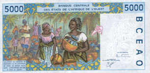 P813Tk Togo W.A.S. T 5000 Francs Year 2002