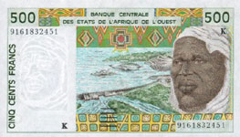 P710Km Senegal W.A.S. K 500 Francs Year 2002