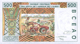 P310c Burkina Faso W.A.S. C 500 Francs Year 2002