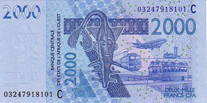 P316c Burkina Faso W.A.S. C 2000 Francs Year 2003