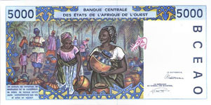 P713Kl Senegal W.A.S. K 5000 Francs Year 2002