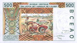 P810Tm Togo W.A.S. T 500 Francs Year 2002