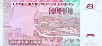 P79 Zaire 1.000.000 New Zaires Year 1996