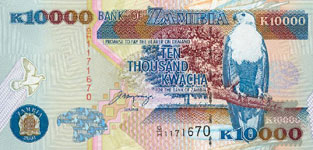 Zambia P42S-10000 Kwacha Year 1992 SPECIMEN