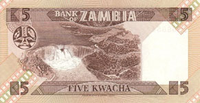 P25c Zambia 5 Kwacha Year nd