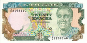 P32b Zambia 20 Kwacha Year nd