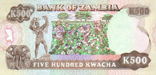 P35 Zambia 500 Kwacha Year nd