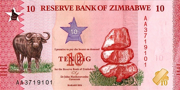 PN115 Zimbabwe - 10 ZIG (2026)
