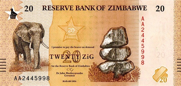 PN116 Zimbabwe - 20 ZIG (2026)