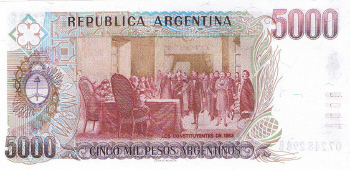 P318 Argentina 5000 Pesos Year nd