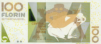 P19a Aruba 100 Florin Year 2003