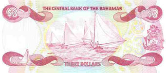 P44 Bahamas 3 Dollar Year 1984