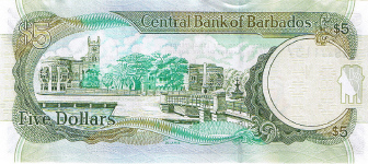 P67a Barbados 5 Dollars Year 2007