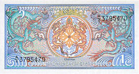 P12 Bhutan 1 Ngultrum Year nd